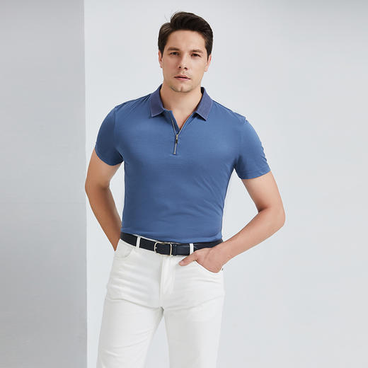 YvesFigarau伊夫·费嘉罗夏季新款休闲简约舒适透气短袖衬衫915876 商品图2