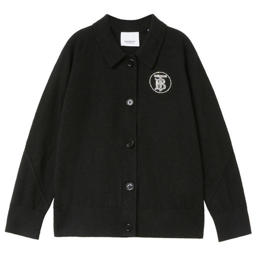 BURBERRY 巴宝莉 童装 黑色羊毛开衫 8041423 商品图0