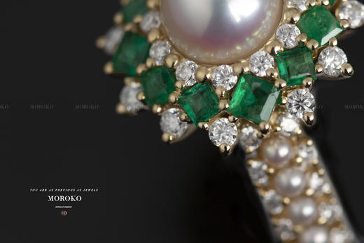 莲上珠·珍珠·祖母绿钻石 | 设计戒指 商品图6