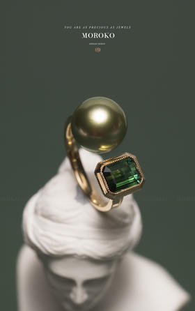 魅影·珍珠宝石 | 开口戒