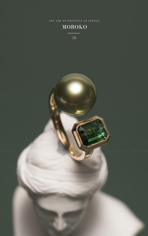 魅影·珍珠宝石 | 开口戒 商品图0