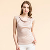 丁摩夏季真丝荡领无袖背心女T恤衫桑蚕丝针织修身百搭打底衫女装上衣 商品缩略图8