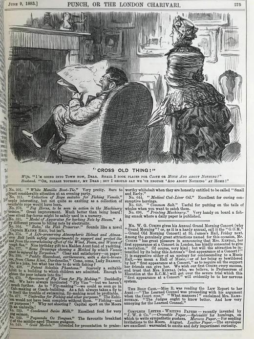 1883年 英国讽刺漫画杂志《笨拙》 数百幅插图 漆布精装16开 商品图8