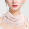 丁摩 夏季纯色真丝网眼套头围脖桑蚕丝针织假领子防晒脖套小丝巾女围巾66607 商品缩略图1