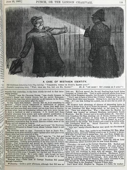 1883年 英国讽刺漫画杂志《笨拙》 数百幅插图 漆布精装16开 商品图5