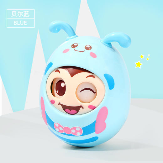 婴幼儿软耳可啃咬手抓球眨眼点头安抚蜜蜂不倒翁儿童早教益智玩具 商品图5