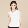 丁摩夏季真丝荡领无袖背心女T恤衫桑蚕丝针织修身百搭打底衫女装上衣 商品缩略图2
