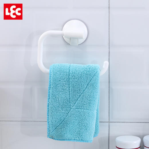 日本丽固LEC免打孔毛巾架 浴巾架吸盘式挂钩浴室毛巾杆 BB-155 毛巾架 商品图4