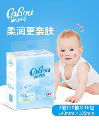 可心柔 润+宝贝系列120抽16包装 商品图1