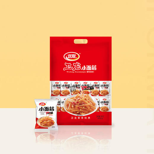卫龙小面筋分享装280g*2袋 合计约26小包 辣条 香辣味 网红麻辣休闲食品素肉小吃儿时怀旧零食  商品图0