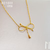 在逃公主网红款蝴蝶结黄金项链5G足金套链MEMORA诗普琳LN466001 商品缩略图6