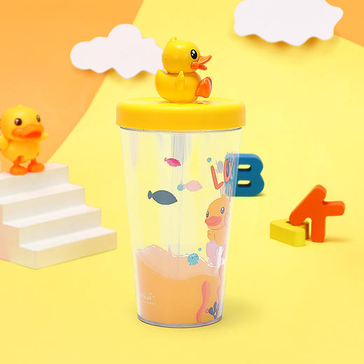 B.Duck小黄鸭精品四季小鸭公仔吸管杯380ml KP38B 商品图2