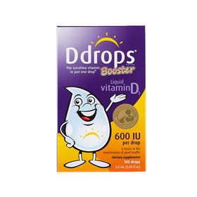 【秒杀】加拿大ddrops 婴幼儿童宝宝维生素D3滴剂 2.8ml 100滴（紫）