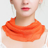 丁摩 夏季纯色真丝网眼套头围脖桑蚕丝针织假领子防晒脖套小丝巾女围巾66607 商品缩略图7