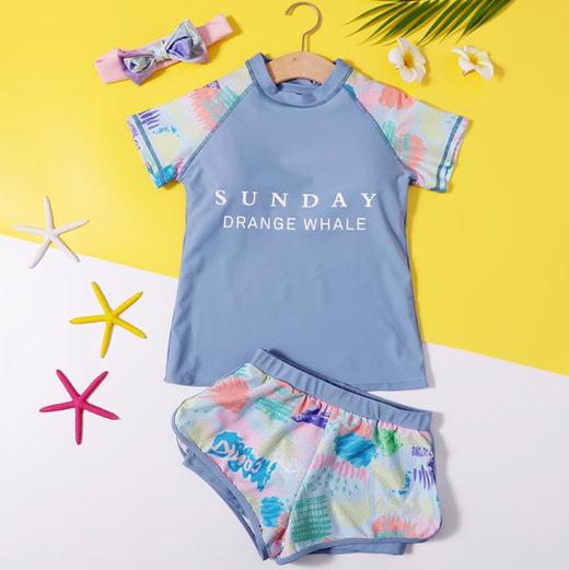 【儿童泳衣】女童分体平角裤游泳衣 商品图2