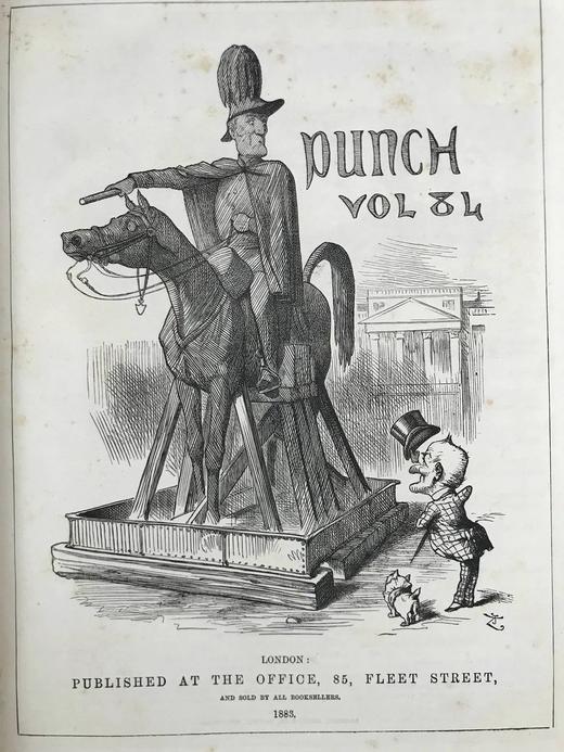 1883年 英国讽刺漫画杂志《笨拙》 数百幅插图 漆布精装16开 商品图2