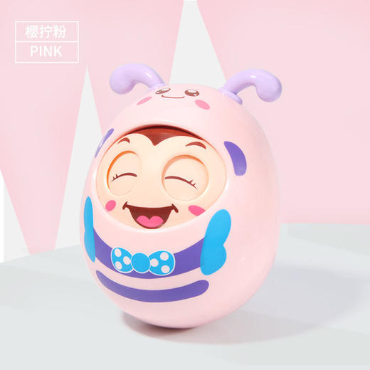 婴幼儿软耳可啃咬手抓球眨眼点头安抚蜜蜂不倒翁儿童早教益智玩具 商品图7