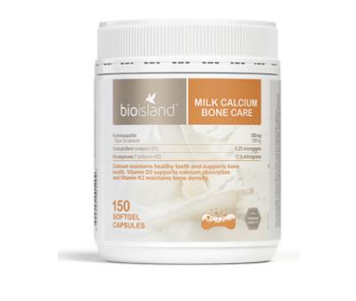 （保税仓）澳洲bioisland 成人乳钙促进骨骼生长澳洲进口钙片150粒 商品图0