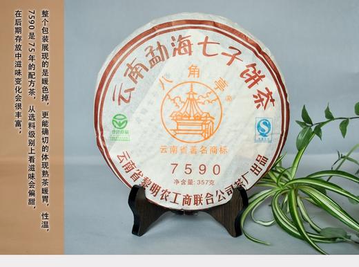 221     官网三分之一的价格，黎明八角亭7590熟茶●仅售259元。纯正昆明18年干仓！！！ 商品图0