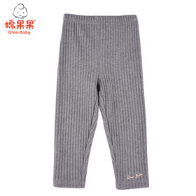 商场同款棉果果春秋季女童抽条螺纹打底裤长裤M322206221490