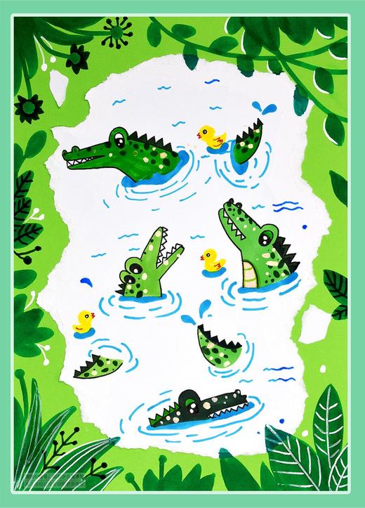 3-6岁《池塘里树荫下，鳄鱼宝宝在玩耍》低幼【自动发货：下单后，点击手机短信中收到的链接，即可获取文件下载的链接；如有任何问题，可添加客服微信hm33268获得帮助】 商品图0