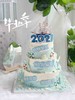 三层毕业蛋糕。乘风破浪主题，如果我们不能一路同行，那就各自努力，顶峰相见，翻糖及巧克力装饰全部可食用，需提前48小时预订 商品缩略图0