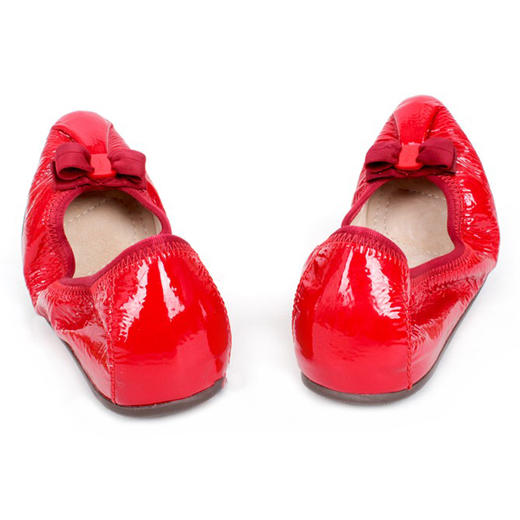 FERRAGAMO 菲拉格慕 红色漆皮女式平底鞋 502090 RY 商品图2