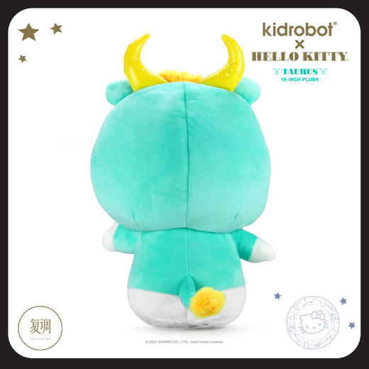 现货 Kidrobot 凯蒂猫 星座毛绒系列 金牛座 Hello Kitty 抱枕 可爱 商品图4