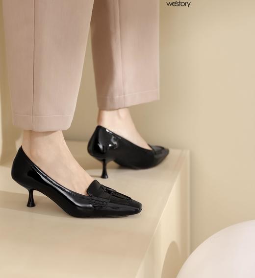 westory女鞋2021秋季新款优雅气质通勤百搭浅口单鞋女W21CM71341 商品图2
