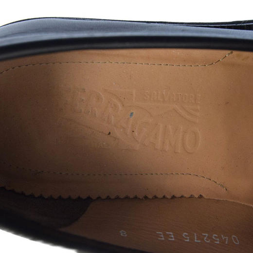 FERRAGAMO 菲拉格慕 男士黑色小牛皮鞋 696085 商品图3