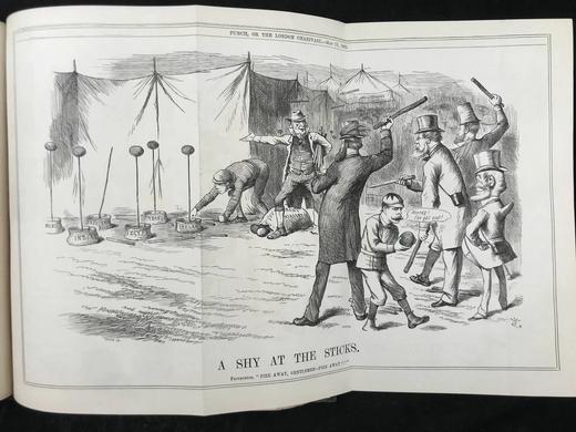 1883年 英国讽刺漫画杂志《笨拙》 数百幅插图 漆布精装16开 商品图4