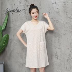 【产地直发包邮】乐坊—V领家居裙