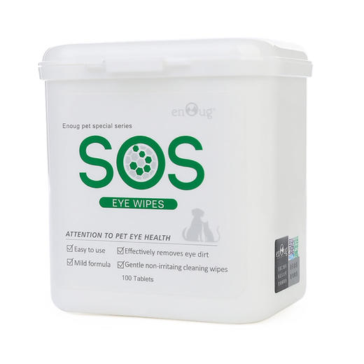 逸诺宠物猫咪祛泪痕清洁眼部狗狗擦眼睛逸诺S0S宠物眼睛湿巾100片 商品图0