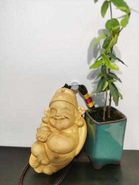 财神°挂件黄杨木