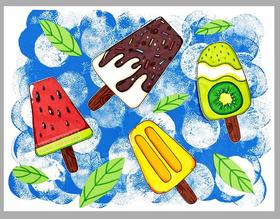 3-6岁《这就是夏天的味道呀！》冰棒雪糕【自动发货：下单后，点击手机短信中收到的链接，即可获取文件下载的链接；如有任何问题，可添加客服微信hm33268获得帮助】