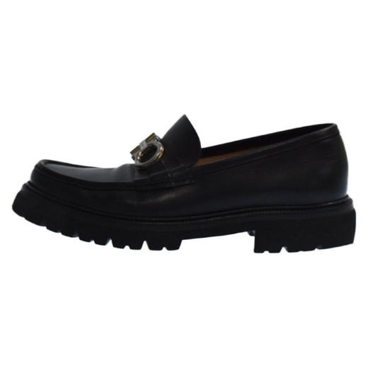 FERRAGAMO 菲拉格慕 男士黑色小牛皮鞋 696085 商品图0