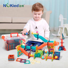 【彩窗滚珠滑道磁力片】纽奇磁力片积木  彩窗滚珠滑道磁力片积木玩具