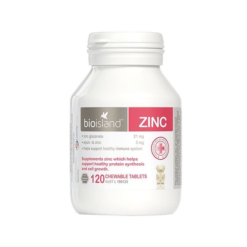 （保税区）澳洲bioisland 婴幼儿补锌咀嚼片 锌片改善食欲 120粒