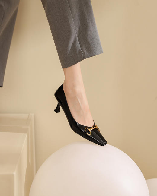 westory女鞋2021秋季新款优雅气质通勤百搭细跟高跟鞋W21CE70931 商品图3