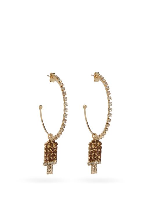 北京仓｜Rosantica-Gelateria-Hoop-雪糕 双色水晶 耳环［意大利设计师］ 商品图0