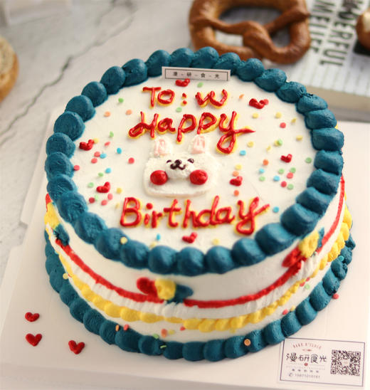 【生日蛋糕】手绘小兔子款 商品图0