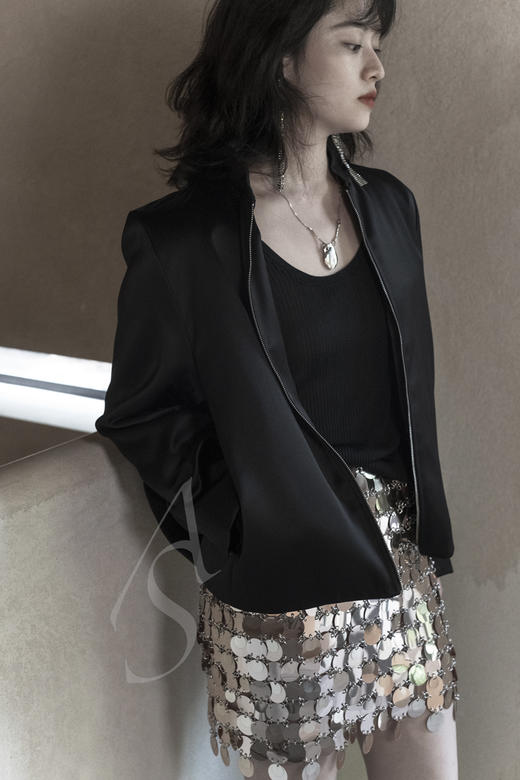 Paco Rabanne 金色亮片短款半裙 商品图1