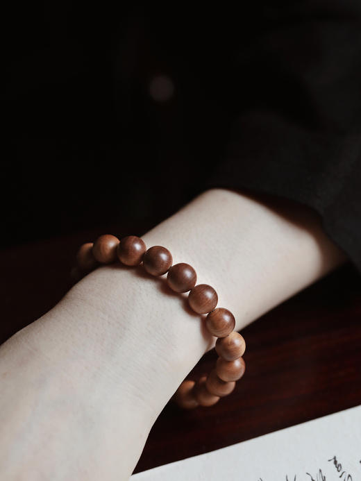 【青山特惠】1.0cm*19颗沉水级 黑肉印度迈索尔正区老山檀手串 L34 商品图6