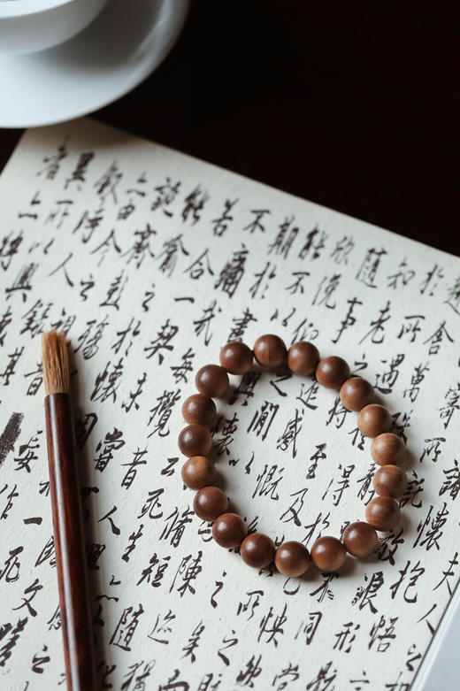 【青山特惠】1.0cm*19颗沉水级 黑肉印度迈索尔正区老山檀手串 L34 商品图7