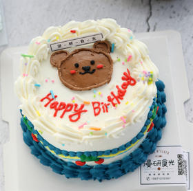 【生日蛋糕】手绘小熊款