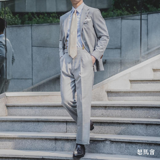 Hardy Minnis Fresco III Lite 强捻抗皱浅灰色意式全麻衬套装 商品图2