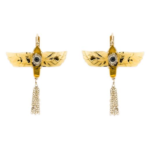 北京仓｜Hipanema-Horus-祖尼部落鸟 耳环（黄色）［法国设计师］ 商品图1