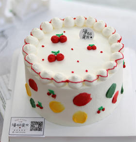 【生日蛋糕】手绘小樱桃款