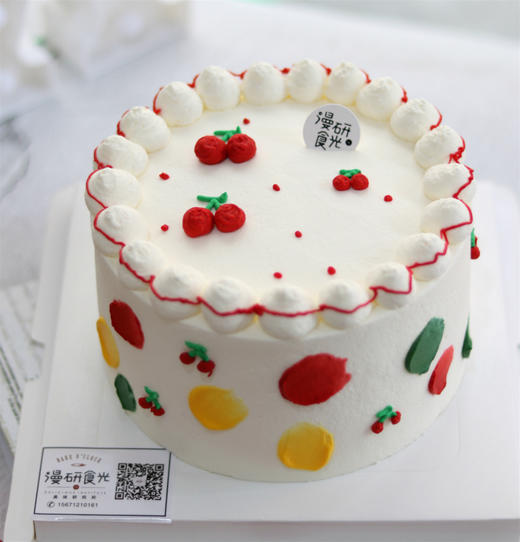 【生日蛋糕】手绘小樱桃款 商品图0