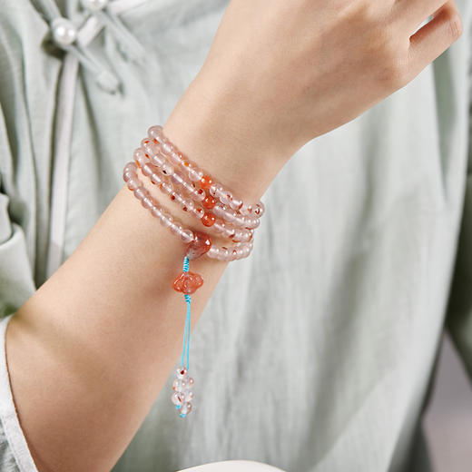 【顺丰包邮】荔枝冻冰飘南红，水润剔透神似荔枝冻、携来一沁冰凉，颗颗飘红、重拾风雅静美【下单15天发货】 商品图4